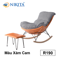 Ghế bập bênh đơn thư giãn (NKT-R190 màu Xám Cam)