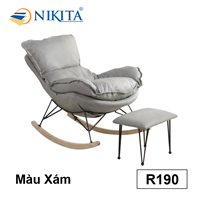 Ghế bập bênh đơn thư giãn (NKT-R190 màu Xám)