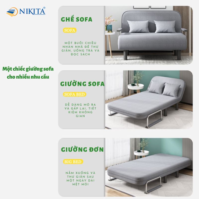 Top 5 mẫu Sofa - Giường xếp 2 trong 1 chất lượng cao - mới nhất