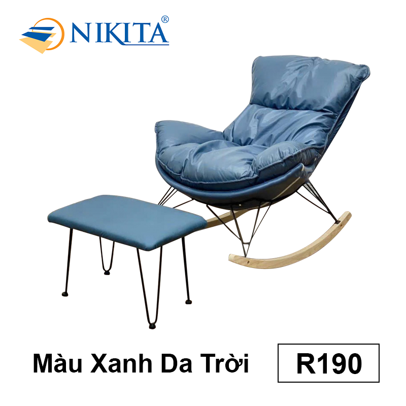 Ghế bập bênh đơn thư giãn (NKT-R190 màu Xanh)