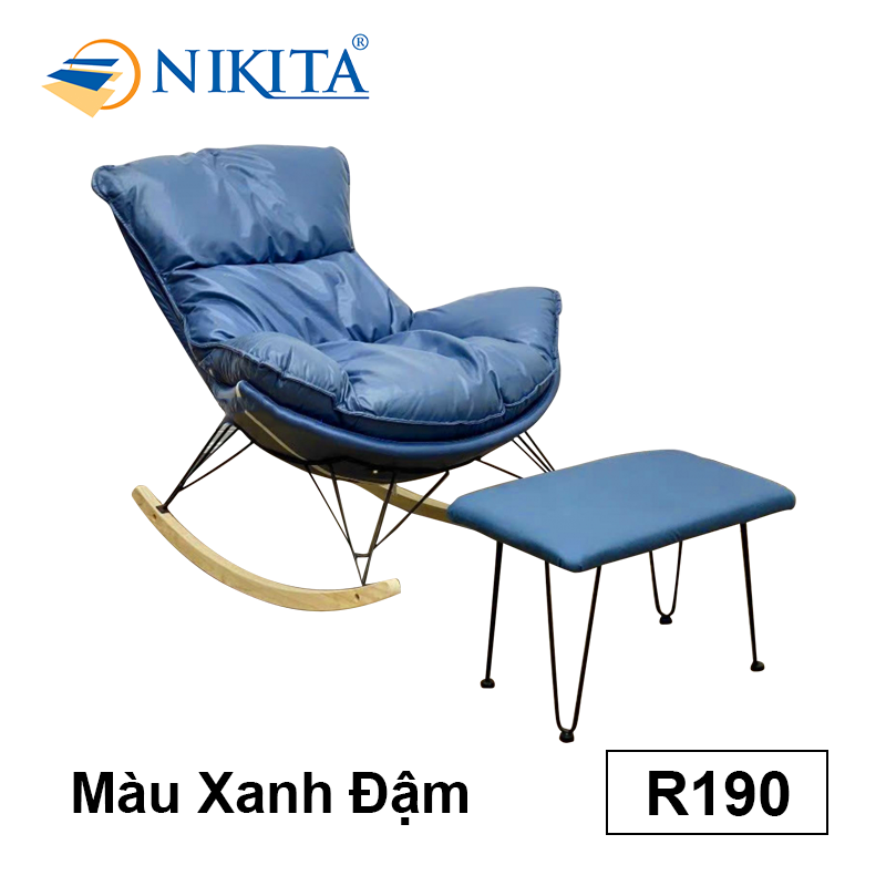 Ghế bập bênh đơn thư giãn (NKT-R190 màu Xanh Đậm)