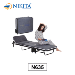 Giường gấp ba khúc vải nhung NKT-N635