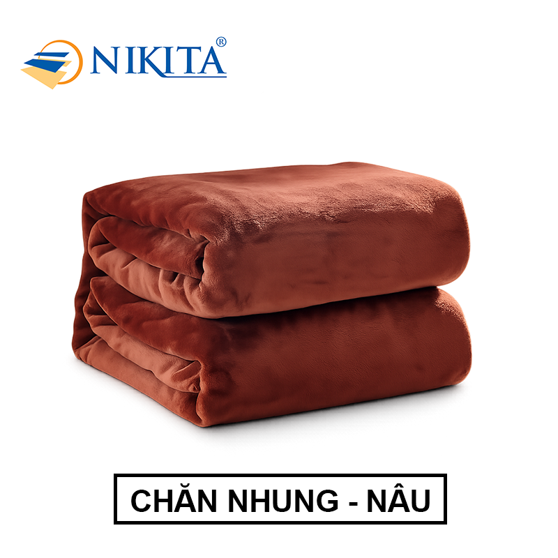 Chăn Tuyết Nhung - Lông Tuyết Mềm Màu Nâu