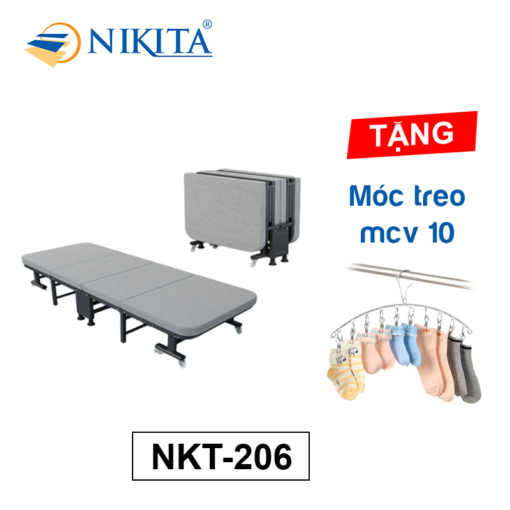 Giường Gấp 4 Khúc Có Đệm NKT - 206