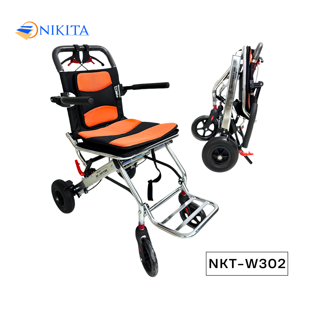 Xe Lăn Mang Đi Máy Bay Nikita Siêu Gọn Nhẹ Du Lịch NKT - W302