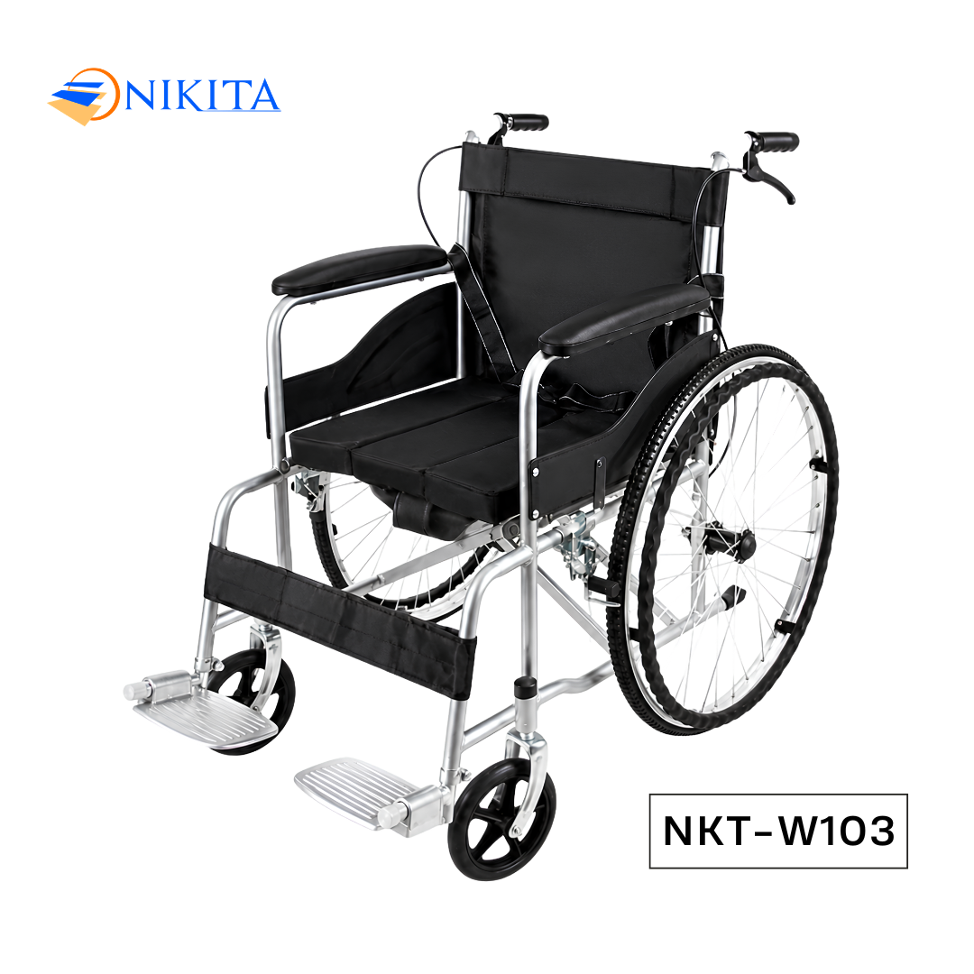 Xe Lăn Tay Kèm Bô Vệ Sinh Nikita W103