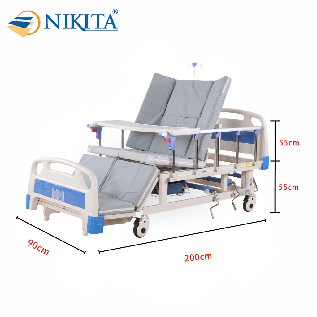 Giường Y Tế 4 Tay Quay Nghiêng Trái Phải NKT - DCN04