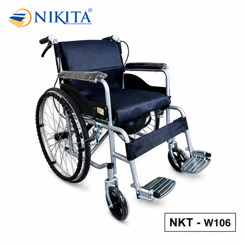 Xe Lăn Tay Có Bô Vệ Sinh Nikita W106