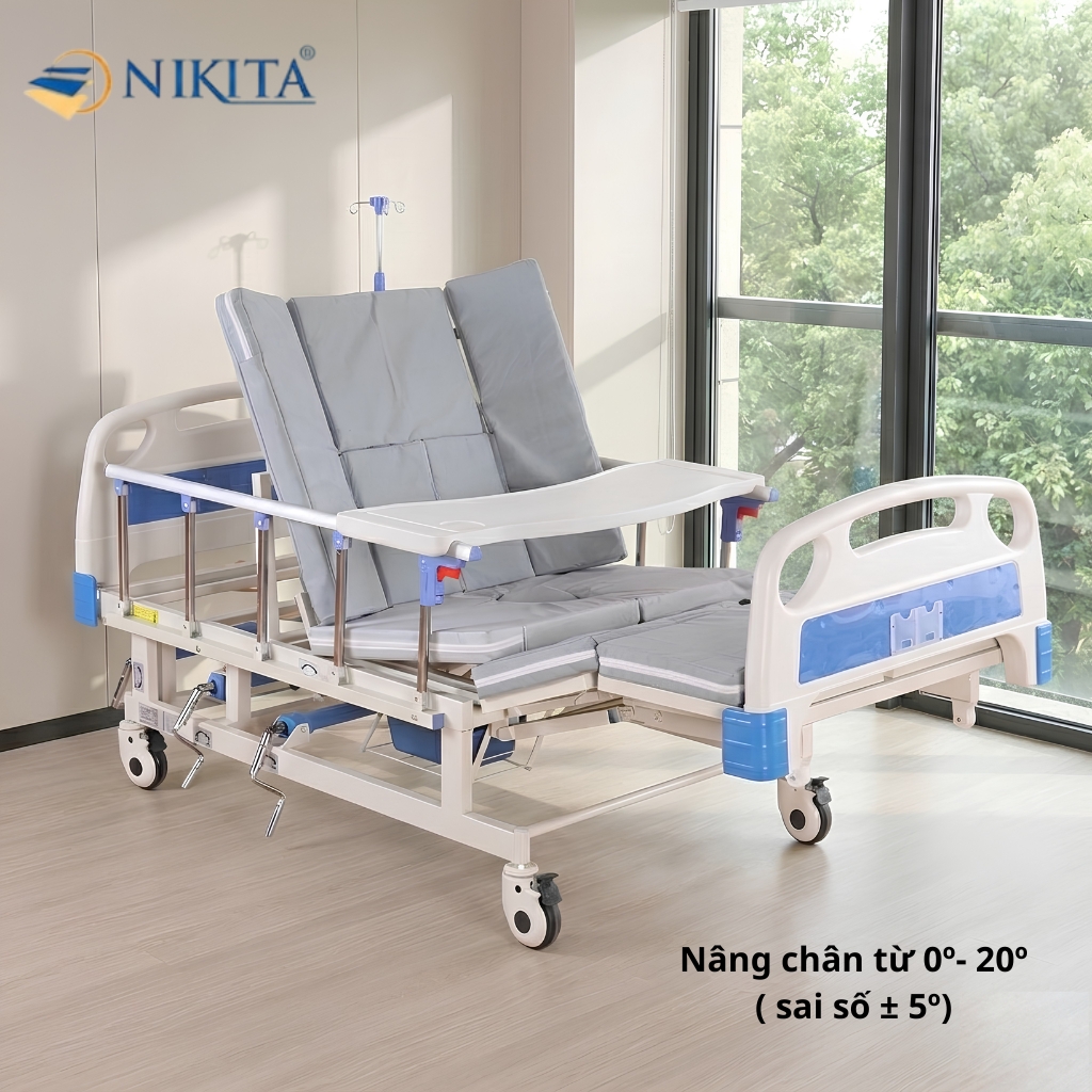 Giường Y Tế 4 Tay Quay Nghiêng Trái Phải NKT - DCN04 - Ảnh 5