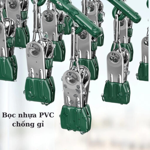 Móc Treo Bọc Nhựa Đa Năng 10 Kẹp – Phù Hợp Treo Đồ Trẻ Em, Tất Vớ - Hình ảnh 2