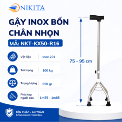 Gậy Người Già 4 Chân - Mẫu Nhọn KX30 - R16