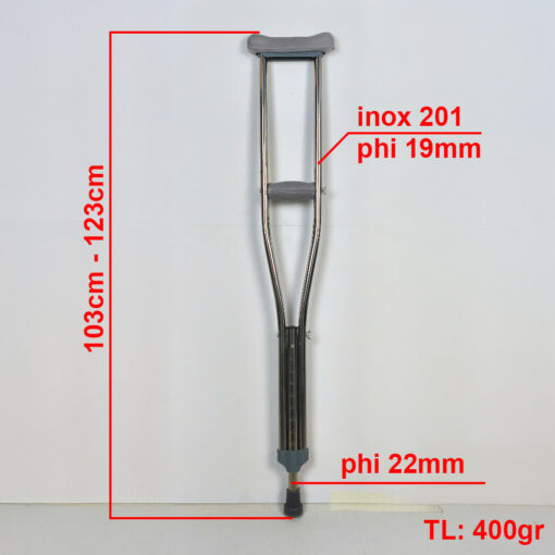 Nạng Chống Chân Inox Hỗ Trợ Tập Đi NIKITA NKT-KX60-103 - Hình ảnh 2