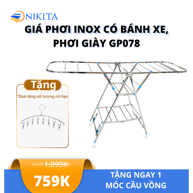 Giá Phơi Chữ A Nhập Khẩu Chính Hãng NIKITA GP - 078