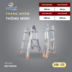Thang Nhôm Gấp Trượt Đa Năng AM03
