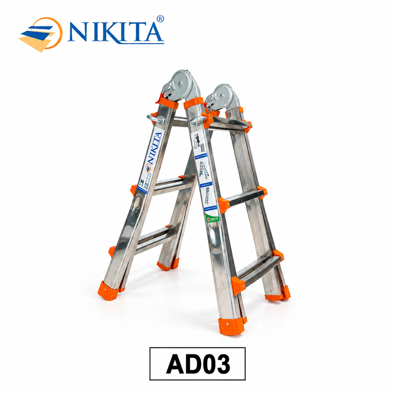 Thang Trượt Inox 3 Bậc Chính Hãng Nikita AD03