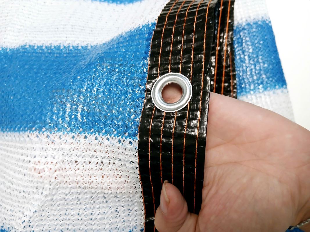 Lưới Bạt Che Nắng Ban Công Ngoài Trời Màu Xanh Trắng - Ảnh 5