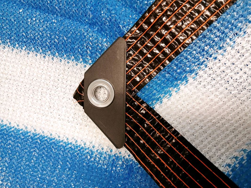 Lưới Bạt Che Nắng Ban Công Ngoài Trời Màu Xanh Trắng - Ảnh 4