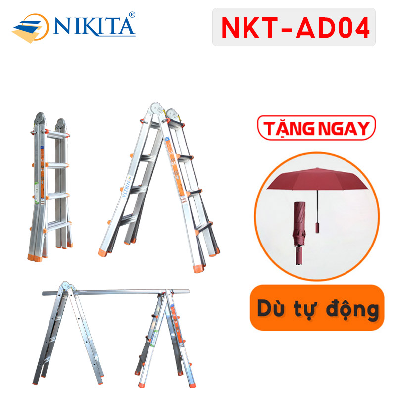 Thang nhôm gấp trượt đa năng AD04