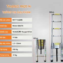 Thang Rút Đai Nhôm NIKITA NKT - R62N (VIP620)