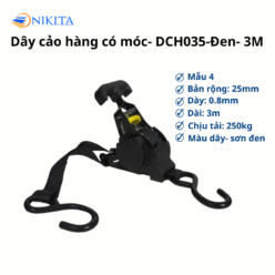 Dây Cảo Hàng Có Móc 035 Loại 2.5m & 3m Màu Đen NIKITA