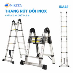Thang Rút Cao Cấp Inox Chữ A, Chữ I Chính Hãng NIKITA IDA42