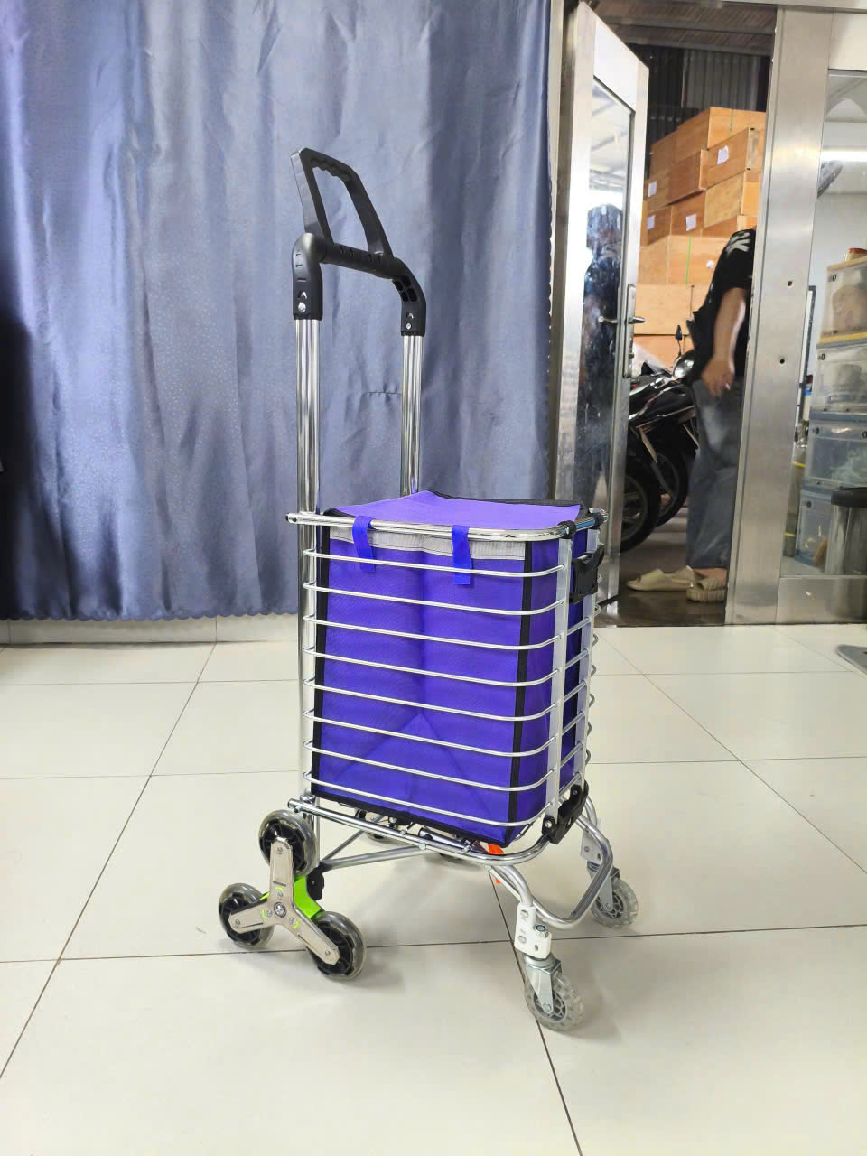 Xe Kéo Đi Chợ Inox Leo Cầu Thang Nikita ST08