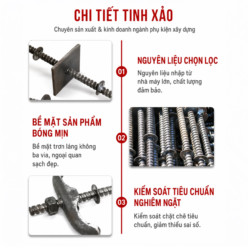 Ty Giằng Cốp Pha Chống Thấm – Thanh Ty Ren Khóa Khuôn