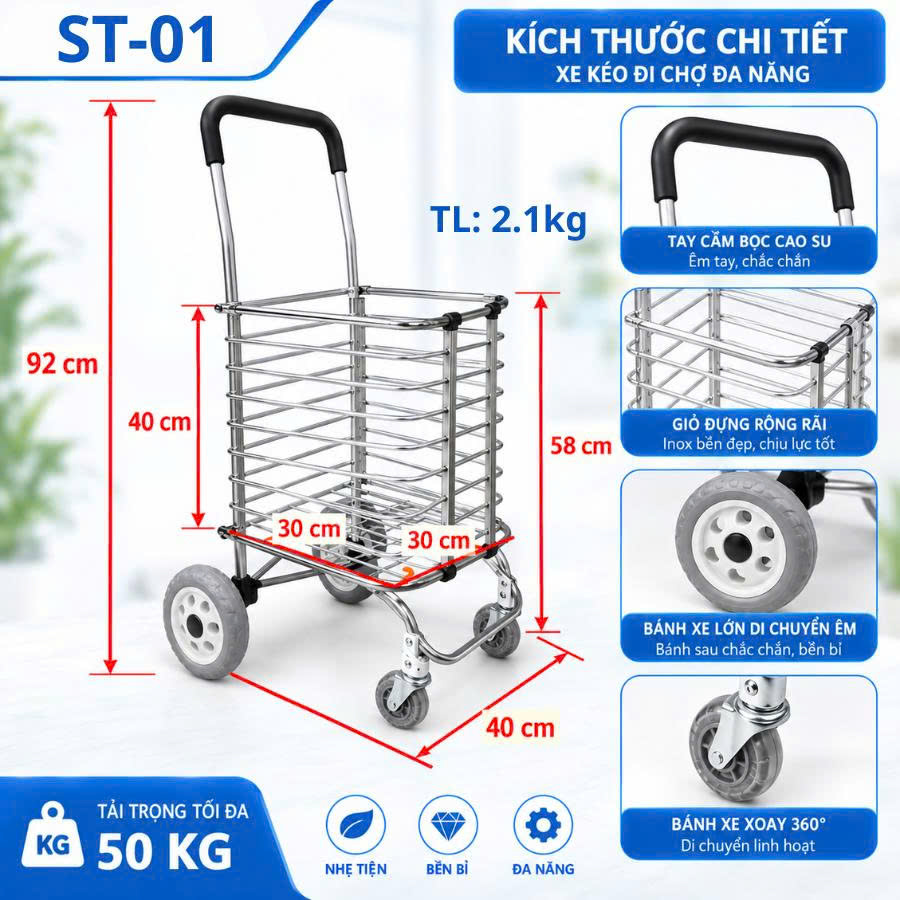 Xe Đi Chợ Chính Hãng Nikita ST01