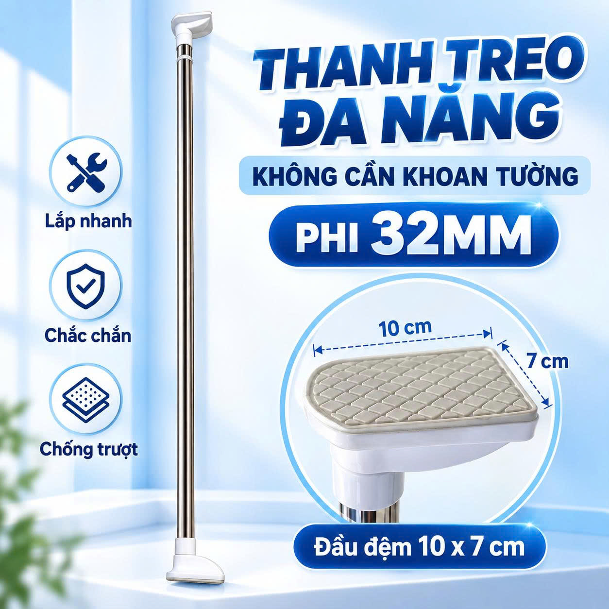Thanh Treo Đa Năng Tiện Lợi Nikita - Ảnh 6