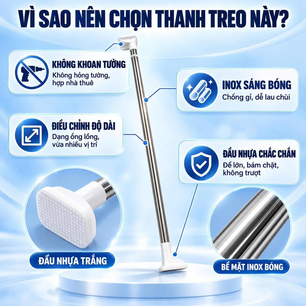 Thanh Treo Đa Năng Tiện Lợi Nikita - Ảnh 7